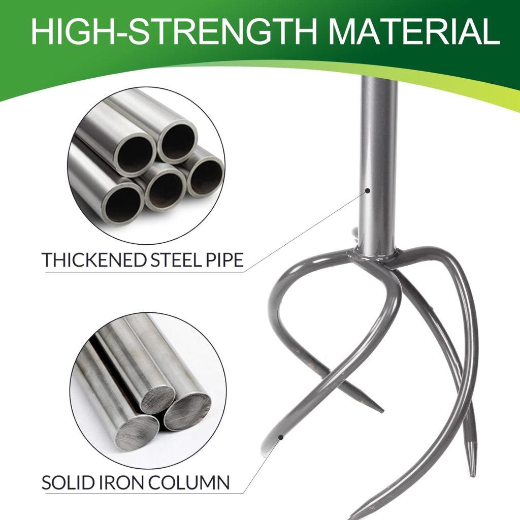 Walensee Upgrade Twist Tiller Manual Hand Tiller Garden Claw Cultivator with a Removable Big Claw, Garden Claw Tool Long Handle Steel Tiller Lawn Aerator Soli Lossener for Gardening Bed and Plant Box